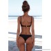 QIQIU Womens Sexy Bandeau Bandage Bikini Sets Beachwear Push-Up Brazilian Swimwear Swimsuits Black B07MDX9PQP